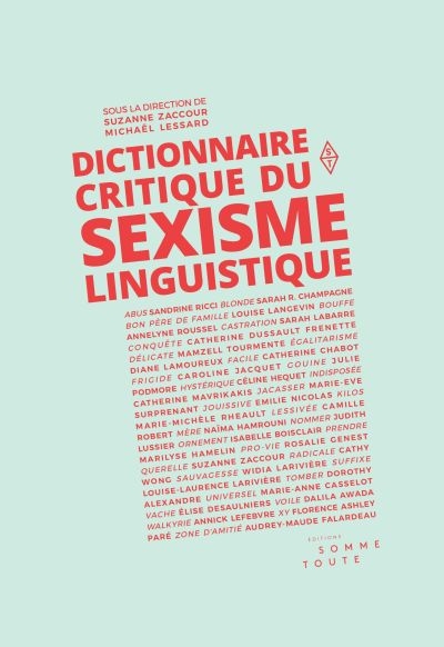 couverture du livre DICTIONNAIRE CRITIQUE DU SEXISME LINGUISTIQUE